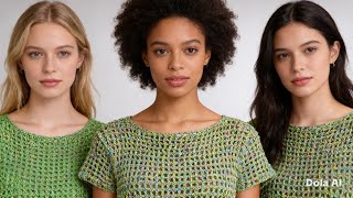 BLUSA PONTO REDE ! SUPER FÁCIL E ECONÔMICA 