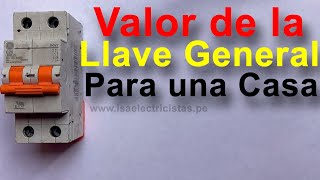 De Cuantos Amperios Debe Ser El Interruptor Termomagnético o Breaker Para Una Casa.