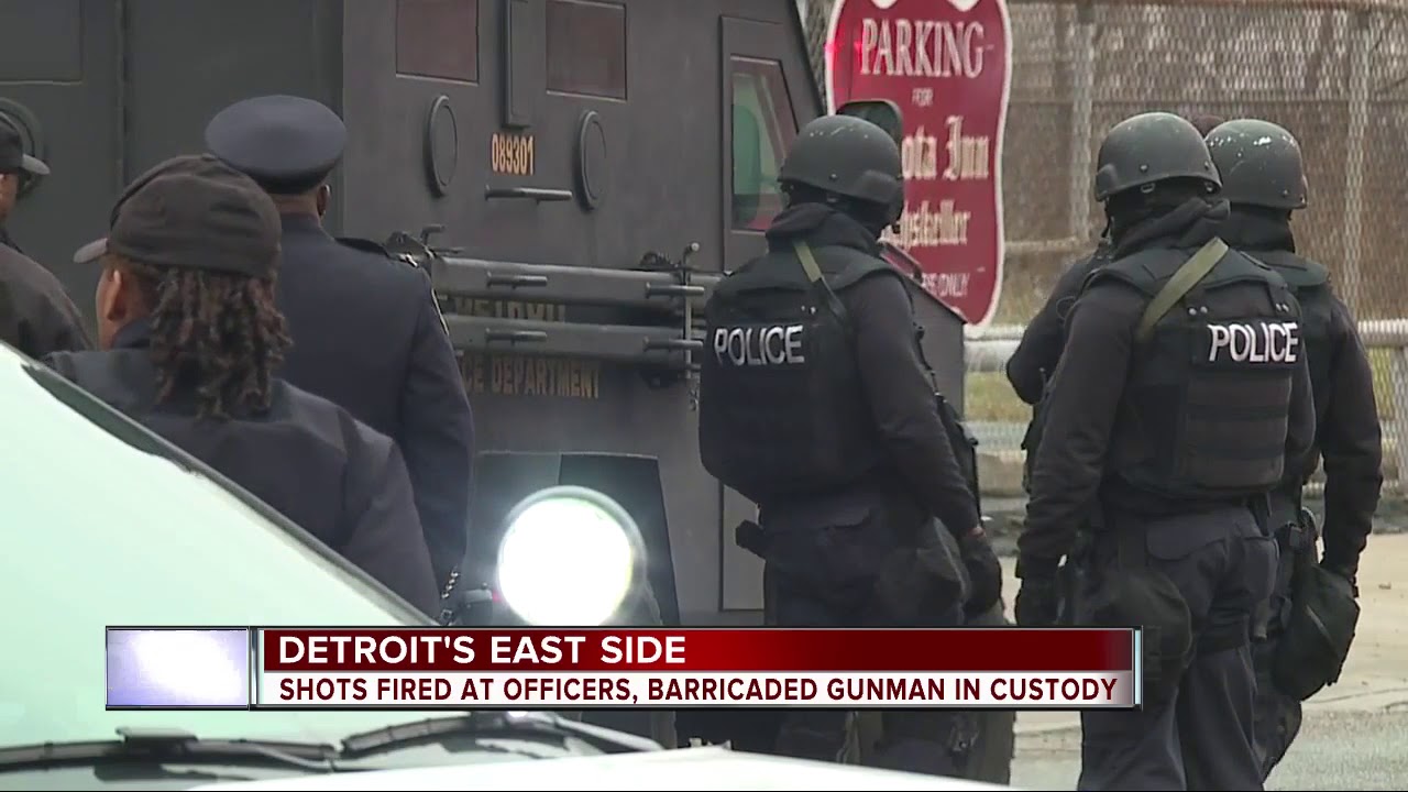 Barricaded gunman in custody after shots fired on Detroit's east side ...