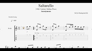 Classical Guitar Songs Saltarello Anon 14th Century Italian Song