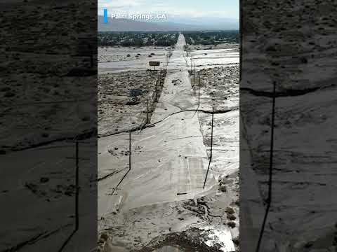 Hurricane Hilary triggers mudslides leave neighborhoods stranded #Shorts