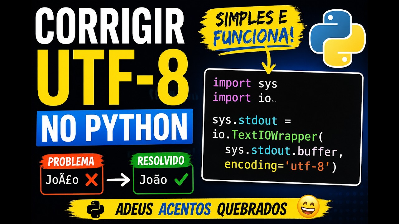 Como Corrigir UTF-8 no Python (Acentos Quebrados no Terminal) - YouTube