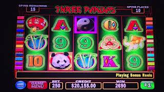 The most Free Spins ever on Three Pandas - so many retriggers - $250 spins - Huge Jackpot Handpay