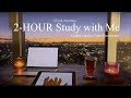 2 hours study with me beautiful morning golden sunrise background noise no musicmindful studying