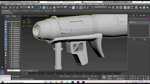 sci-fi rocket launcher|part 3| 3ds max tutorial poly modelling