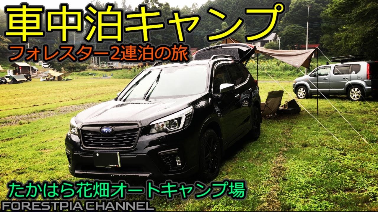 男2人で車中泊キャンプやってみたら・・・// フォレスター