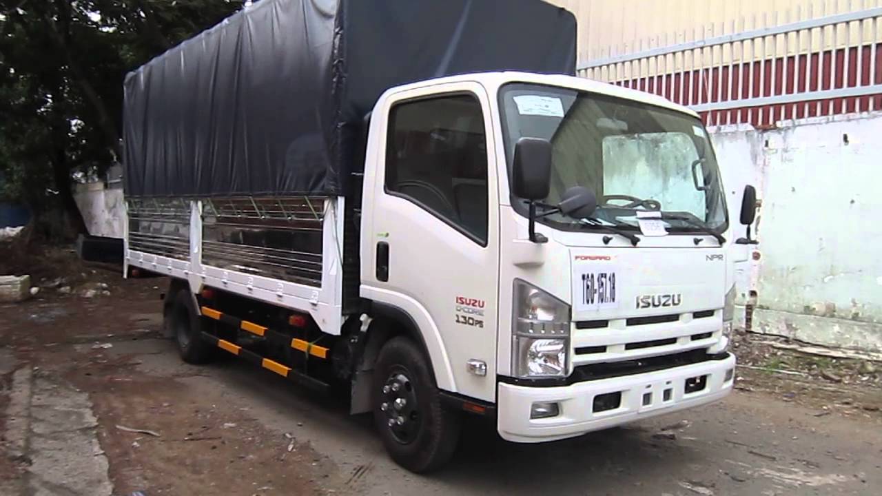 XE TẢI ISUZU NPR85K THÙNG MUI BẠT TRỌNG TẢI 3,5 TẤN - YouTube