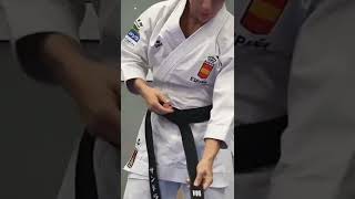 Beautiful tips on how to tie a match belt, from the 1st Champion of 2020 Olympic Karate #karatelife