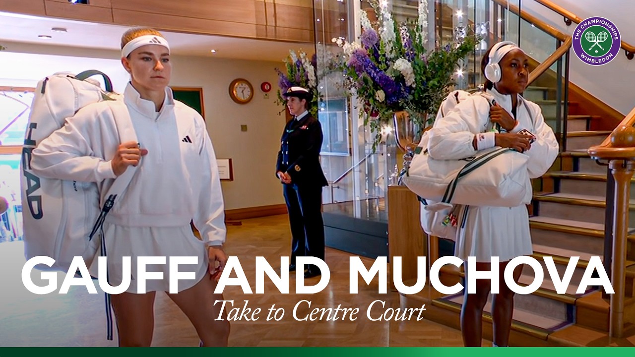 Ready for a showdown 😤 | Coco Gauff and Karolina Muchova walk out on Centre Court