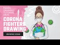 Corona Fighters Drawing - Step Step || World Doctor&#39;s Day poster Drawing