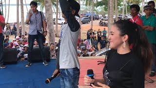 Memori berkasih baby shima ajak penonton nyanyi bersama.. live konser di Belitung Indonesia