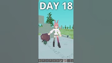 🍑DAY18 -Developing my First 3D Game #shorts #gamedevblog #indiegame #indiedev #lowpoly #blender