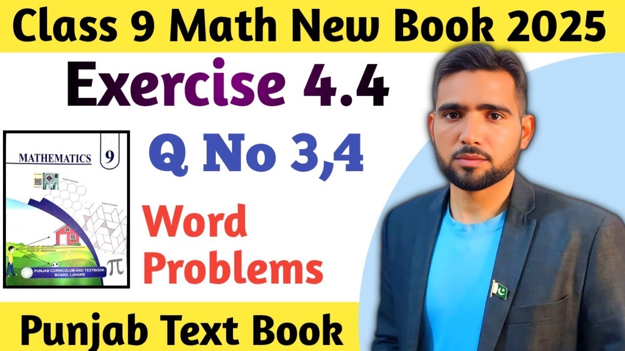 Exercise 4.4 Q No 3 and 4 Class 9 Math New Book 2025 | Class 9th ...