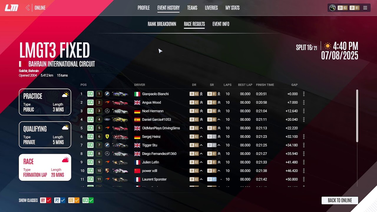 Le Mans Ultimate - Trying To Advance My Ratings In Multiplayer