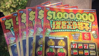 MI Lottery - 💲💲💲 6 x $1,000,000 Instant Jackpot Tickets 🎟 - We are going OLD SCHOOL!😂😂😂 #lottery 