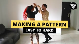 Making a Salsa Pattern With JUST 4 Moves (Easy to Hard)