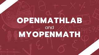 OpenMathLab / MyOpenMath Introduction | Part 1