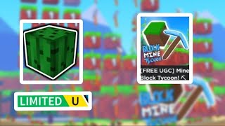 [FREE UGC] Mine Block Tycoon! ⛏🧱 - script