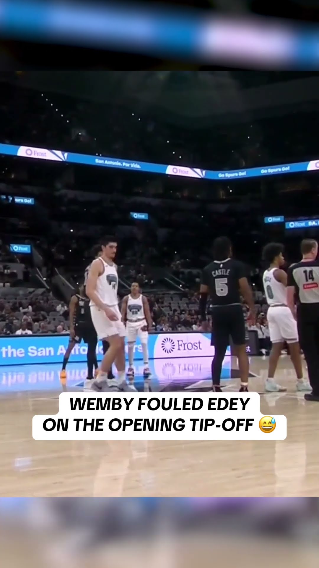 7’4” Zach Edey vs. 7’3” Wemby on the tip-off ?