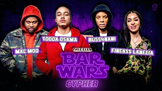 Next gen of Sacramento? Bar Wars Cypher Ep. 12 || Tooda Osama, Buss4Nani, Mac Moo & Finea$$ Lanecia Resimi