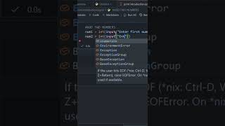 Add Two Numbers in Python 🐍#datascience #coding #dataanlysis #databaseconcepts