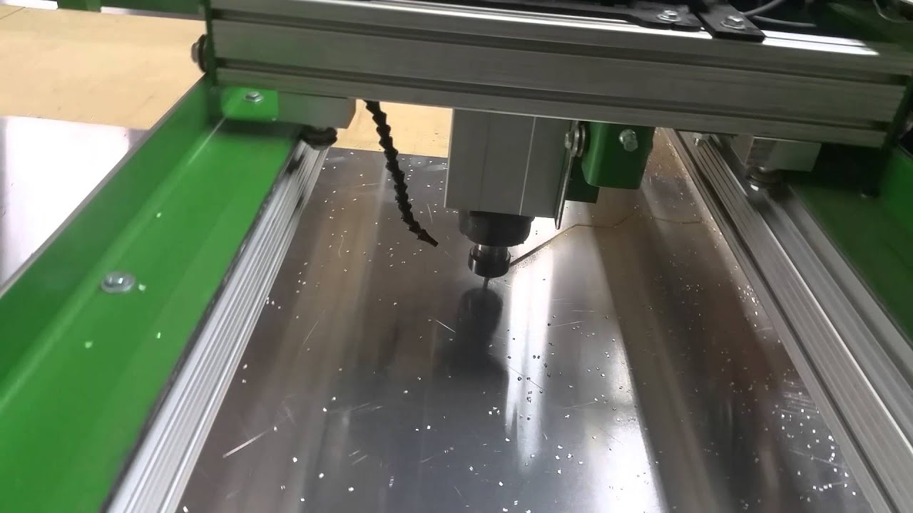EZ-Router green monster cutting 090 aluminum - YouTube