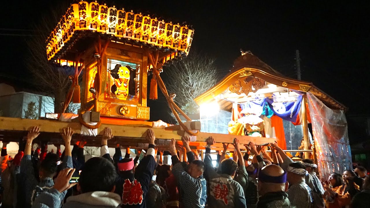 R7.12.31→R8.1.1 六軒厳島神社年越し神輿 誠粋會 布引ひょっとこ睦・印旛龍凰太鼓 年越しカウントダウン