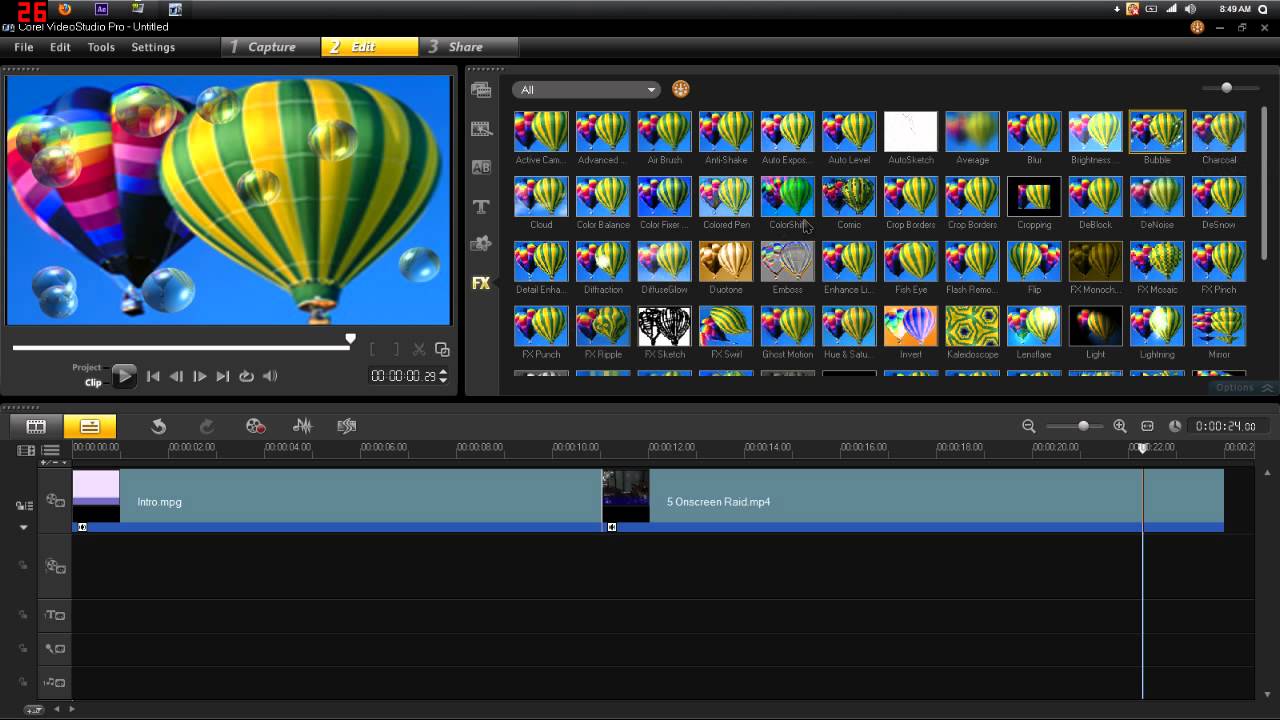 Corel Video Studio x5 review/tutorial how to put your edits into 1