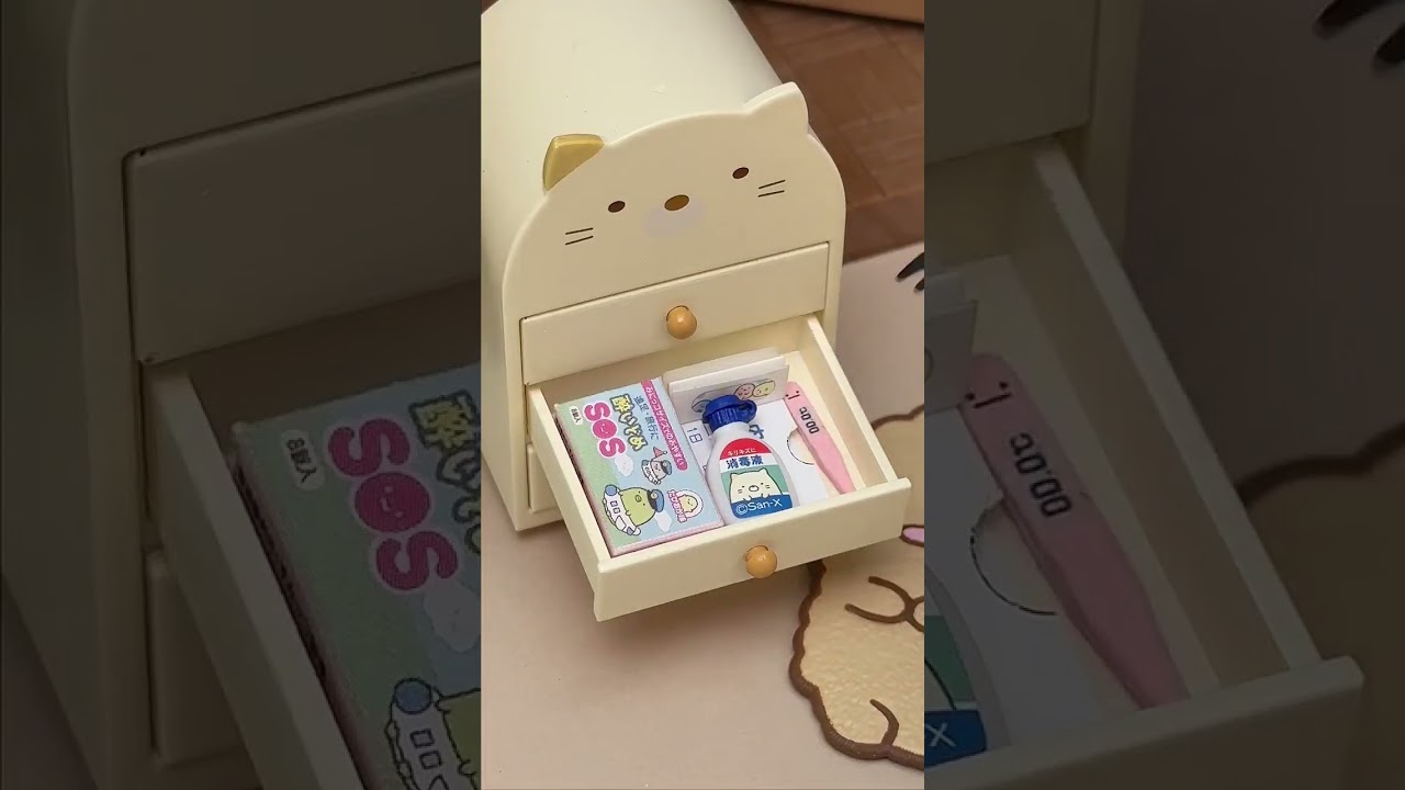 Immersive Organizing Corner Creatures Mini Storage Cabinet Food and Toys Miniature Scenes Corner Cr