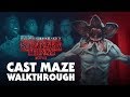 Stranger Things Cast Gets Scared during Maze Walkthru - Halloween Horror Nights 2018