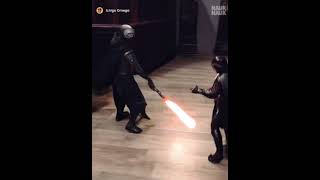 Darth Vader versus kylo Ren lightsaber duel to the death