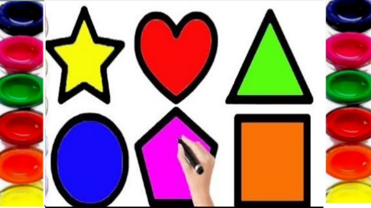 Shapes Drawing activity for kids|Learn 2d shapes colors for toddlers ...