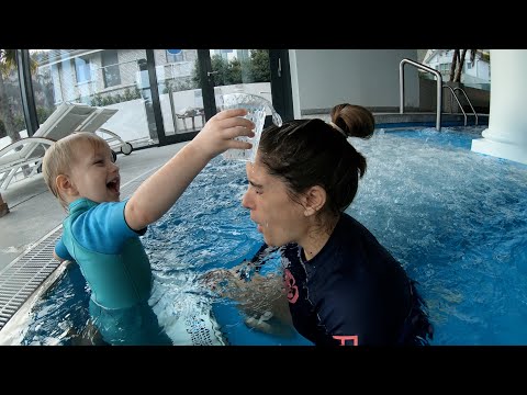 BABY SWIMMING LESSONS | Teaching our 2 year old BABY to swim Underwater | Beginner tutorial