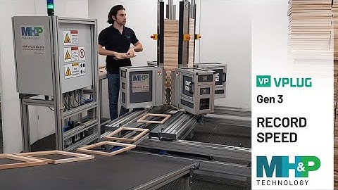 Frame Assembly Machine, Automatic Stretcher Bar Underpinner RECORD SPEED - MHP VPLUG