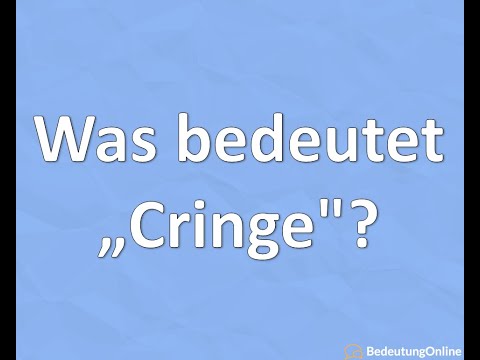 Video: Was bedeutet Crinch?