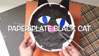 Tissue Paper Black Cat - Paper Plate Kid Craft Idea