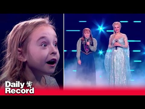 Ukrainian girl surprised real Elsa from Frozen after going viral in bomb shelter