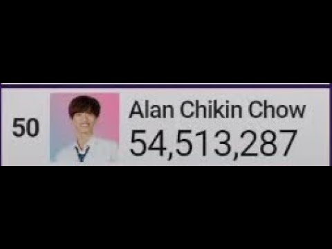 Alan Chikin Chow entra añ top 50 superando a Ariana Grande en suscriptores