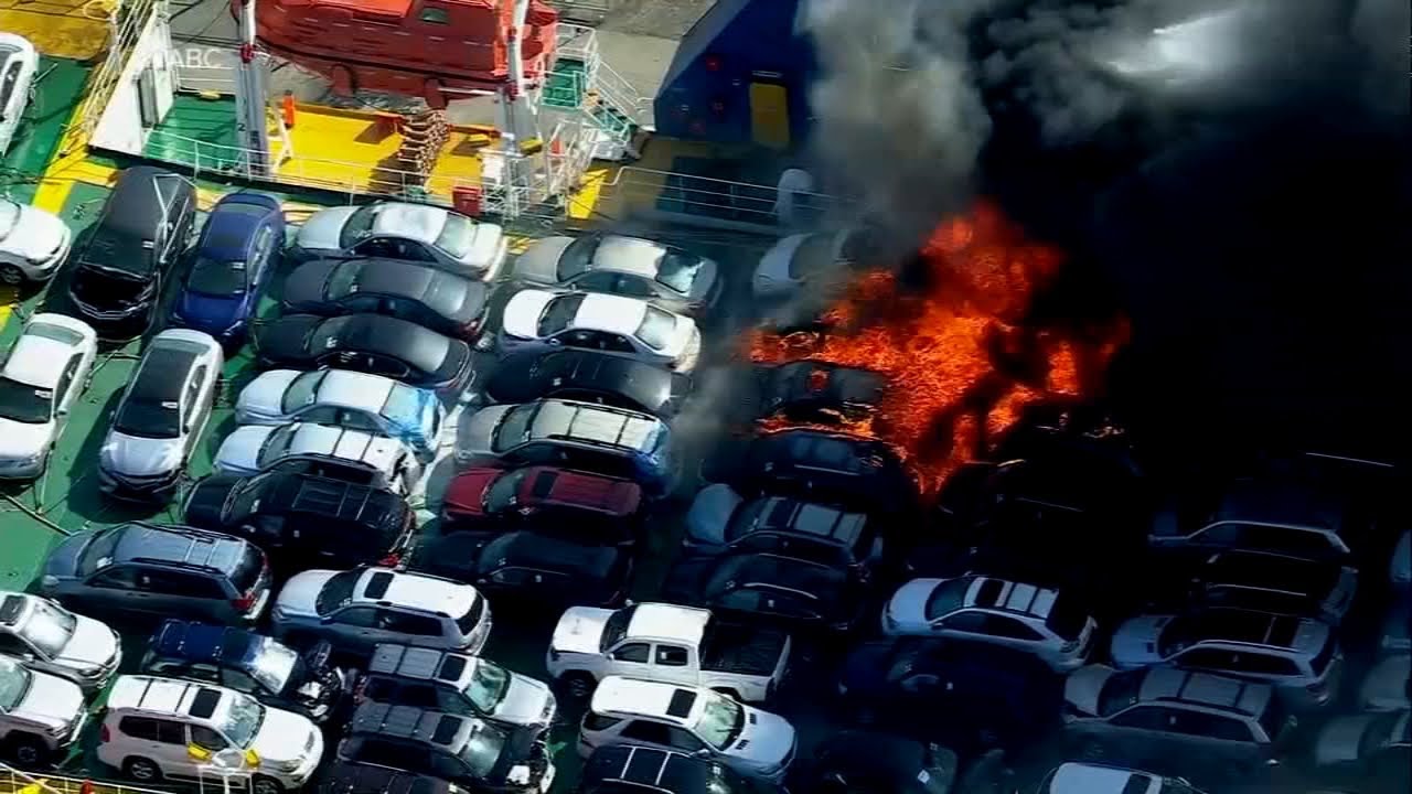 2 firefighters die while battling blaze aboard ship in New Jersey