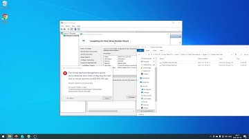 The Virtual Machine Management Service encountered and error while configuring the hard disk