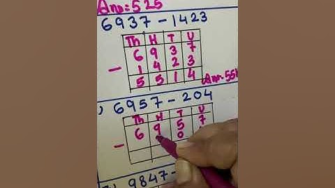 Subtraction std 4th
