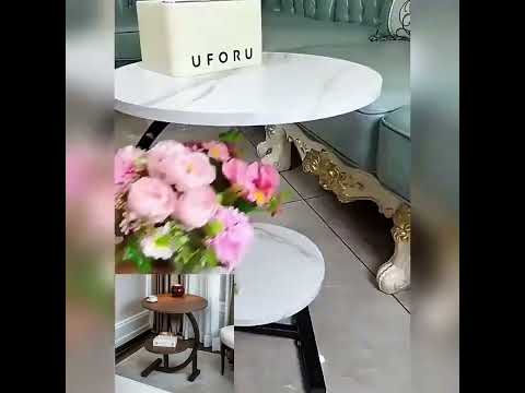 Приліжковий столик для сніданку в ліжко журнальний під мармур на диван чорний, видео 1