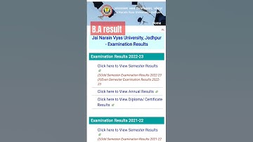 JNVU B.A  Final RESULT KESE CHECK KARE #jnvuniversity #jnvu #result #study#students #like#education#