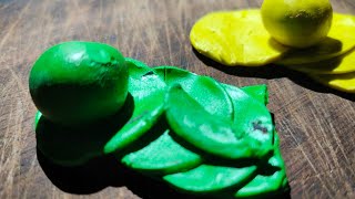 Green and Yellow Balls and Disks of Modeling Clay | Cinematic Ambience | OLED Background |