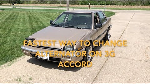 Easiest Way to Change Alternator on 1986-1989 Honda Accord or 2nd Gen Prelude