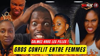 Calmez-vous les filles, ça va trop loin : Jarod tente de régler un conflit entre Mélissa et Kreyola.