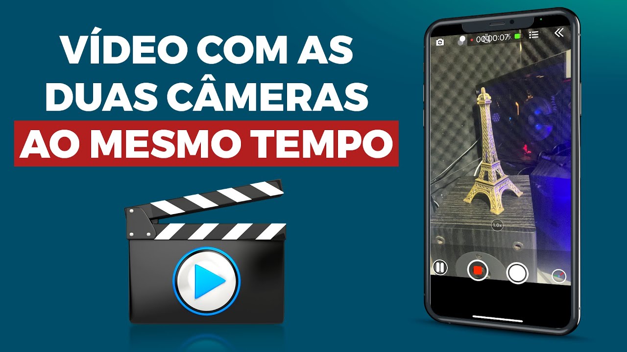 Como GRAVAR VIDEO Usando as DUAS CAMERAS do iPHONE ao Mesmo Tempo - YouTube