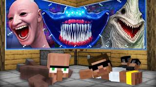 CARRY and DOORBIN HIDE from SEA MONSTERS in Minecraft