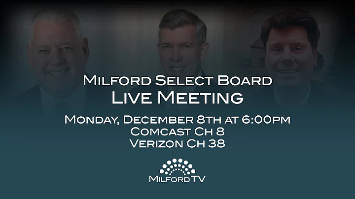 Select Board Meeting: December 8, 2025 (Zoom)