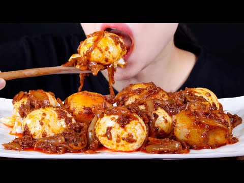ASMR MUKBANG | Egg Boil | Onion Boil <strong>Part</strong> 2 | Seafood Boil Sauce with Soft <strong>Boiled</strong> Eggs and Potatoes